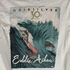 Quicksilver Men's T Shirt Eddie Aikau Eddie Would Go 30th Anniversary Waimea Bay